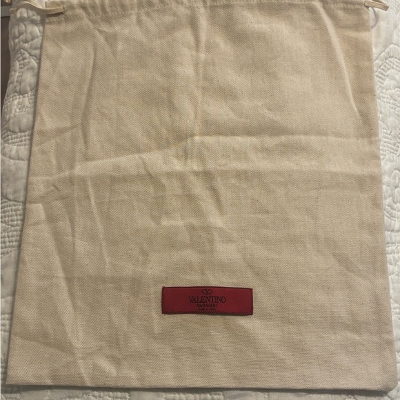 Valentino Garavani Accessories - Valentino Garavani Cream Bag with Red Logo